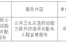 田东县中医医院公共卫生应急救治能力提升改造项目配电工程监理服务院内采购成交结果公告