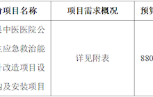 田东县中医医院关于公共卫生应急救治能力提升改造项目设备采购及安装项目院内现场推介询价会公告